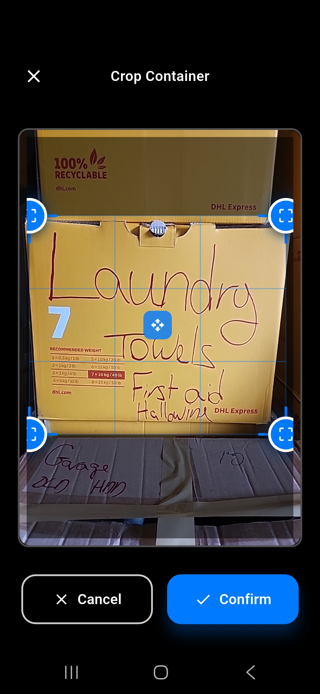 BoxAeye App Screenshot - AI Box Detection